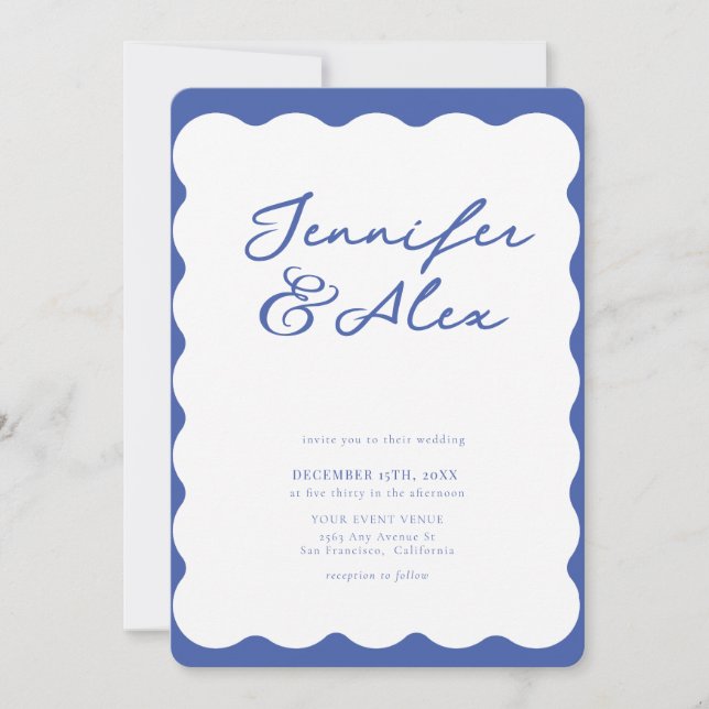 Minimalist Retro Photo Collage Wedding Invitations (Front)