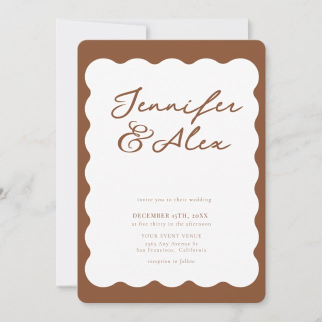 Minimalist Retro Photo Collage Wedding Invitations (Front)