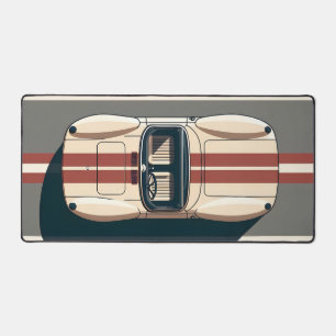 Minimalist Retro Racing Car Stripe Desk Mat