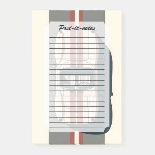 Minimalist Retro Racing Car Stripe Post-it Notes