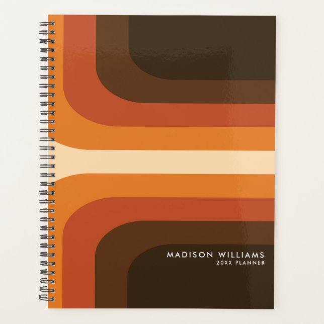 Minimalist Retro Stripes Planner (Front)