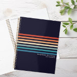 Minimalist Retro Stripes Planner<br><div class="desc">Minimalist Retro Stripes Planner Notebook. Personalised with your name or custom text.</div>