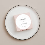Minimalist Retro Typewriter White Custom Wedding  Classic Round Sticker<br><div class="desc">Minimalist Retro Typewriter Black and White Custom Wedding Classic Round Sticker</div>