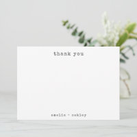 Minimalist Retro Typewriter White Custom Wedding