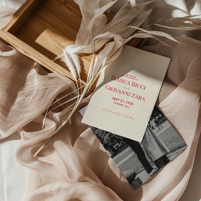 Minimalist Retro Typography Wedding Save the Date Invitation (Creator Uploaded)