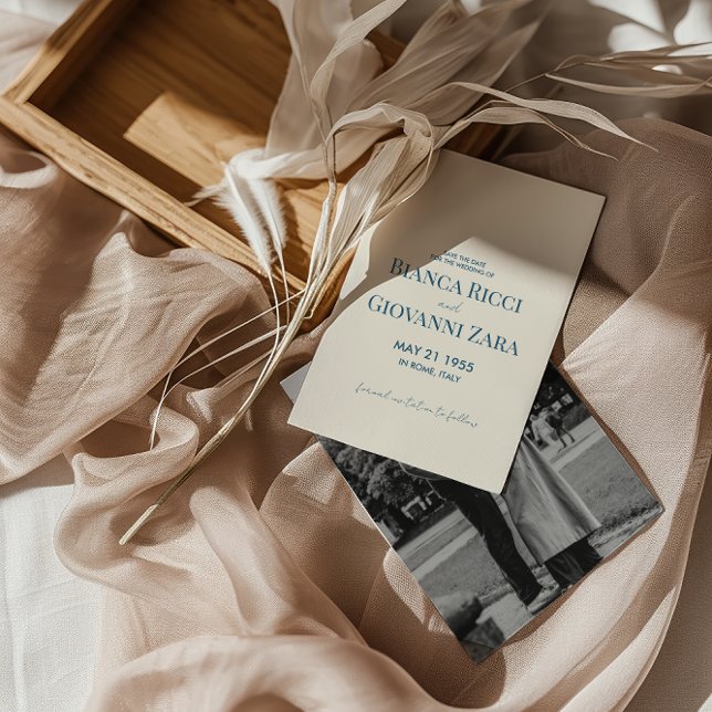 Minimalist Retro Typography Wedding Save the Date Invitation (Creator Uploaded)