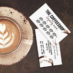 Minimalist Retro Vintage Brown Cup Stains Coffee Loyalty Card<br><div class="desc">Introducing our Coffee Loyalty Card, a charmingly retro way to enjoy your favourite hot beverage! Our loyalty card features cup coffee stains on the background that adds a touch of a joke flair to your coffee routine. With each stamp, your customer one step closer to earning a free drink of...</div>