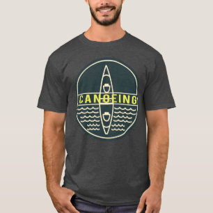 Minimalist Retro Vintage Canoeing Illustration 80s T-Shirt