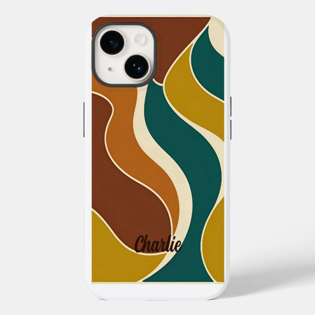 Minimalist Retro Waves Case-Mate iPhone Case (Back)