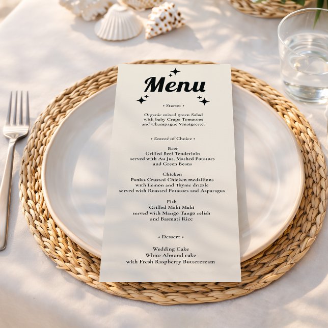 Minimalist Retro Wedding Menu (Creator Uploaded)