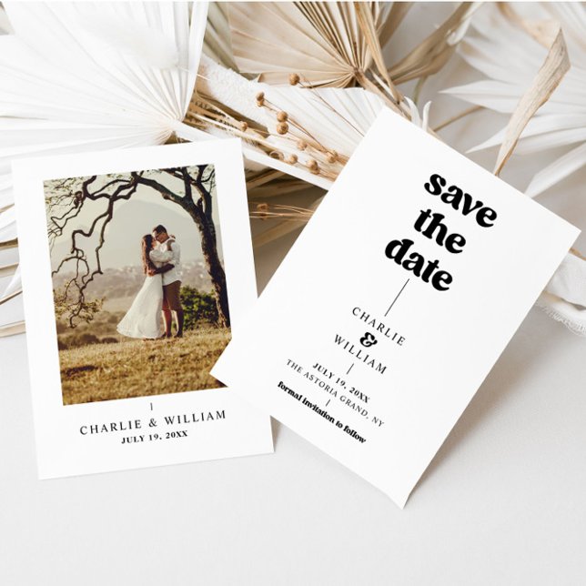 Minimalist Retro Wedding Save The Date (Creator Uploaded)