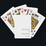 Minimalist Retro White Typewriter Custom Wedding Playing Cards<br><div class="desc">Retro Minimalist Typewriter Font Custom Wedding Playing Cards in Black and White</div>
