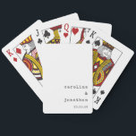 Minimalist Retro White Typewriter Custom Wedding Playing Cards<br><div class="desc">Retro Minimalist Typewriter Font Custom Wedding Playing Cards in Black and White</div>