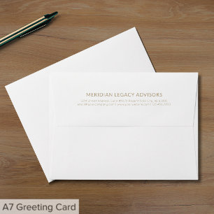 Minimalist Return Address Back Flap Envelope
