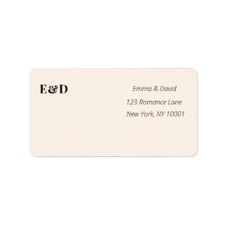 Minimalist Return Address Label