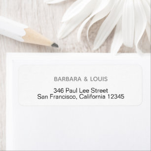 minimalist return address label