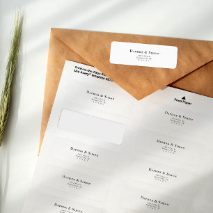 Minimalist Return Address Label