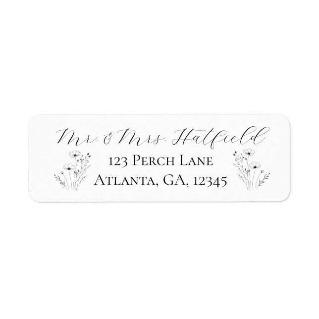 Minimalist Return Address Labels (Front)