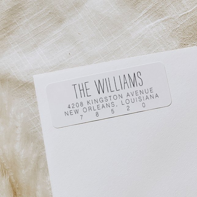 Minimalist Return Address Labels (White and black simple modern minimalist return address labels.)