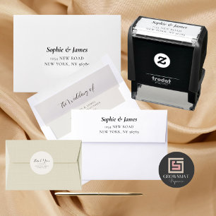 Minimalist Return Address Script 2.9 x 1.4 Self-inking Stamp
