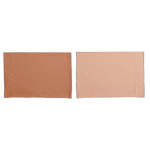 Minimalist Reversible Rust Orange Boho Pillowcase