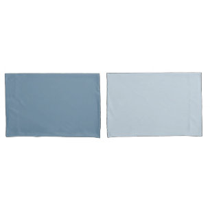Minimalist Reversible Steel Blue Double Sided Pillowcase