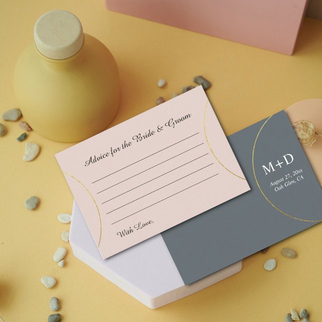 Minimalist Rings Wedding Advice for Bride & Groom Enclosure Card (Creator Uploaded)