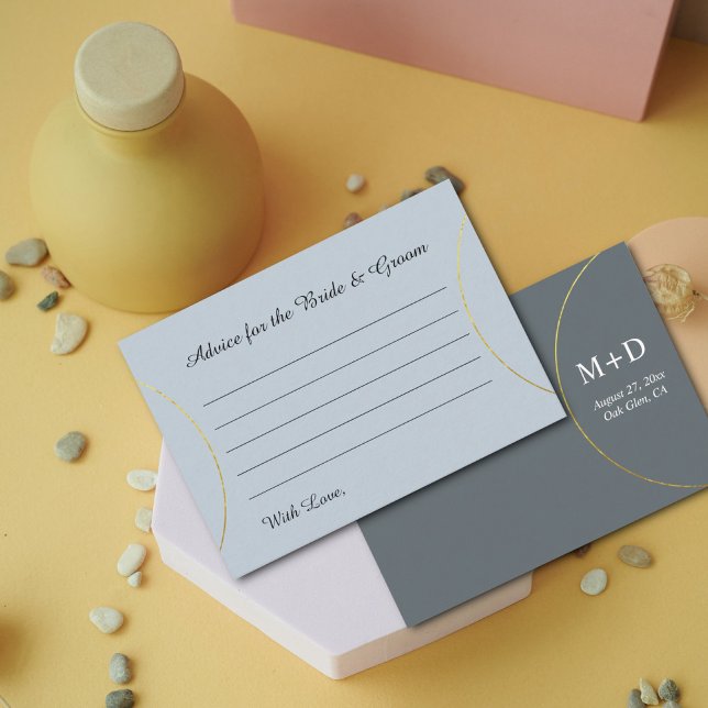 Minimalist Rings Wedding Advice for Bride & Groom Enclosure Card (Creator Uploaded)