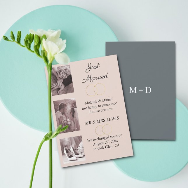 Minimalist Rings Wedding Announcement (Creator Uploaded)