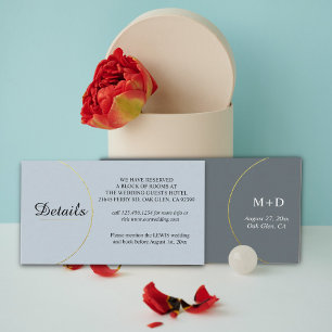 Minimalist Rings Wedding Details Enclosure Card