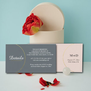 Minimalist Rings Wedding Details Enclosure Card