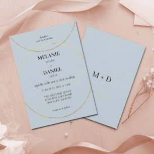 Minimalist Rings Wedding Invitation
