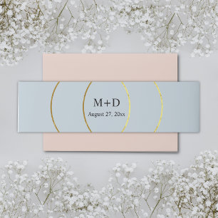 Minimalist Rings Wedding Invitation Belly Band