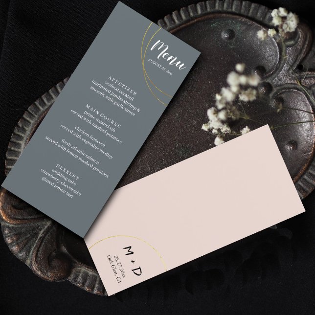 Minimalist Rings Wedding Menu (Creator Uploaded)