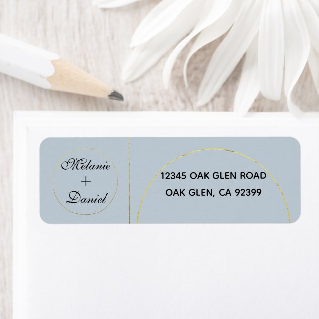Minimalist Rings Wedding Return Address Label (Insitu)