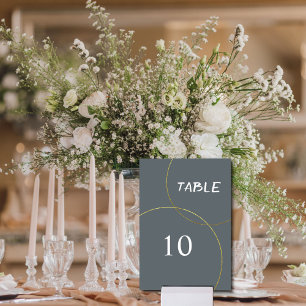 Minimalist Rings Wedding Table Number