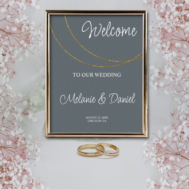 Minimalist Rings Wedding Welcome Sign  (Creator Uploaded)