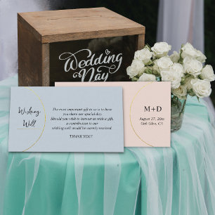 Minimalist Rings Wedding Wishing Well Enclosure Card