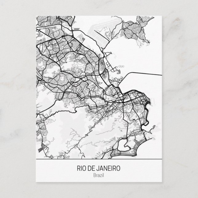 Minimalist Rio de Janeiro Brazil Postcard (Front)