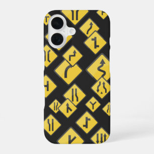 Minimalist Road Sign iPhone 16 Case