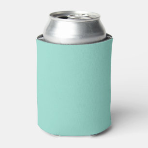 Minimalist robin egg blue solid plain modern chic can cooler