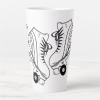 Minimalist Roller Skating Drawing Custom Name