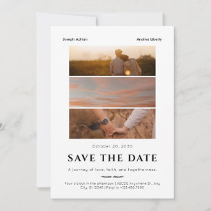 Minimalist romance movie poster wedding photo  save the date