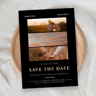 Minimalist romance movie poster wedding photo save the date