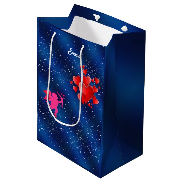 Minimalist Romantic Aesthetic Medium Gift Bag (Front Angled)