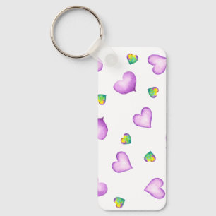 Minimalist Romantic Heart Valentine's Day Key Ring