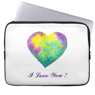 Minimalist  Romantic I Love You Laptop Sleeve