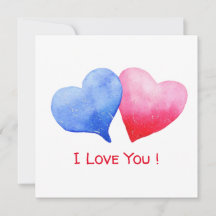 Minimalist  Romantic I Love You   postcards