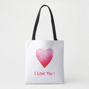 Minimalist Romantic I Love You Tote Bag