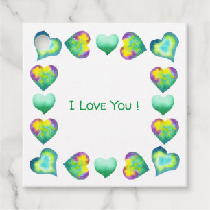 Minimalist Romantic I Love You Valentine's Day Favour Tags